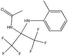 N1-[2,2,2-trifluoro-1-(2-toluidino)-1-(trifluoromethyl)ethyl]acetamide Struktur