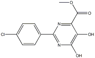 methyl 2-(4-chlorophenyl)-5,6-dihydroxypyrimidine-4-carboxylate Struktur