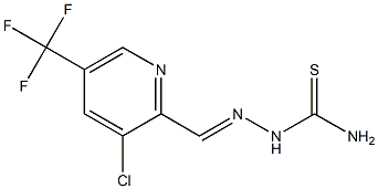 2-{[3-chloro-5-(trifluoromethyl)-2-pyridyl]methylidene}hydrazine-1-carbothioamide Struktur