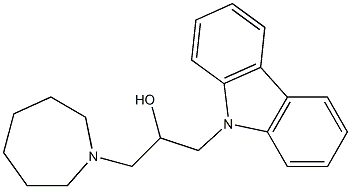 1-azepan-1-yl-3-(9H-carbazol-9-yl)propan-2-ol Struktur