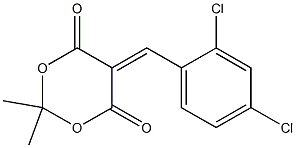 5-(2,4-dichlorobenzylidene)-2,2-dimethyl-1,3-dioxane-4,6-dione Struktur