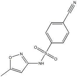 N1-(5-methylisoxazol-3-yl)-4-cyanobenzene-1-sulfonamide Struktur