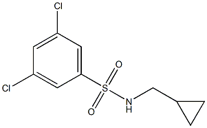 N1-cyclopropylmethyl-3,5-dichlorobenzene-1-sulfonamide Struktur