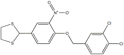 2-{4-[(3,4-dichlorobenzyl)oxy]-3-nitrophenyl}-1,3-dithiolane Struktur