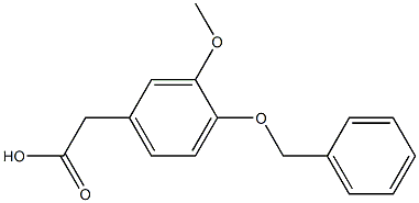 2-[4-(benzyloxy)-3-methoxyphenyl]acetic acid Struktur