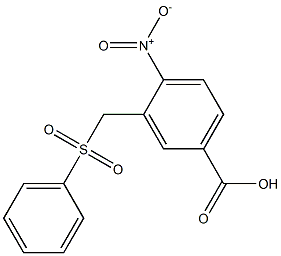 4-nitro-3-[(phenylsulfonyl)methyl]benzoic acid Struktur