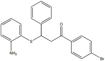 3-[(2-aminophenyl)thio]-1-(4-bromophenyl)-3-phenylpropan-1-one Struktur