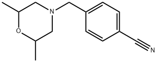 4-[(2,6-dimethylmorpholin-4-yl)methyl]benzonitrile Struktur