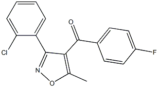 [3-(2-chlorophenyl)-5-methylisoxazol-4-yl](4-fluorophenyl)methanone Struktur