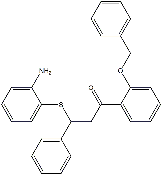 3-[(2-aminophenyl)thio]-1-[2-(benzyloxy)phenyl]-3-phenylpropan-1-one Struktur