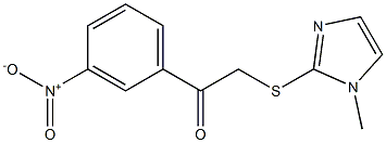 2-[(1-methyl-1H-imidazol-2-yl)thio]-1-(3-nitrophenyl)ethan-1-one Struktur