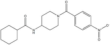 N1-[1-(4-nitrobenzoyl)-4-piperidyl]cyclohexane-1-carboxamide Struktur