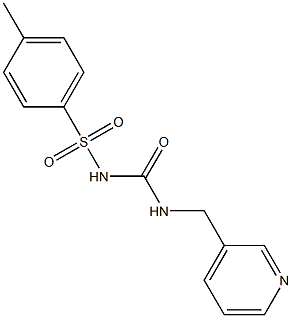 3-{[({[(4-methylphenyl)sulfonyl]amino}carbonyl)amino]methyl}pyridine Struktur