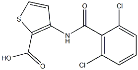 3-[(2,6-dichlorobenzoyl)amino]-2-thiophenecarboxylic acid Struktur