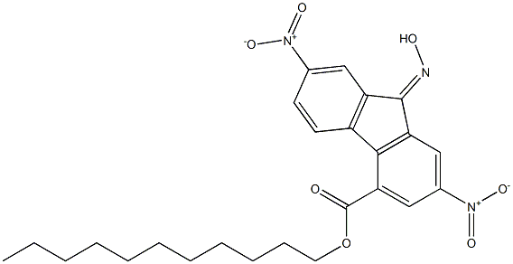 undecyl 9-hydroxyimino-2,7-dinitro-9H-fluorene-4-carboxylate Struktur