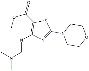 methyl 4-{[(dimethylamino)methylene]amino}-2-morpholino-1,3-thiazole-5-carboxylate Struktur