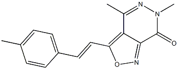 4,6-dimethyl-3-(4-methylstyryl)-6,7-dihydroisoxazolo[3,4-d]pyridazin-7-one Struktur