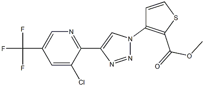 methyl 3-{4-[3-chloro-5-(trifluoromethyl)-2-pyridinyl]-1H-1,2,3-triazol-1-yl}-2-thiophenecarboxylate Struktur