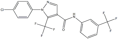 N4-[3-(trifluoromethyl)phenyl]-1-(4-chlorophenyl)-5-(trifluoromethyl)-1H-pyrazole-4-carboxamide Struktur