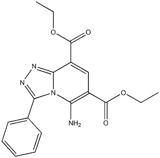 diethyl 5-amino-3-phenyl[1,2,4]triazolo[4,3-a]pyridine-6,8-dicarboxylate Struktur