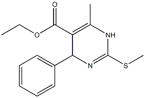 ethyl 6-methyl-2-(methylthio)-4-phenyl-1,4-dihydropyrimidine-5-carboxylate Struktur