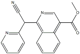 methyl 1-[cyano(2-pyridinyl)methyl]-4-isoquinolinecarboxylate Struktur