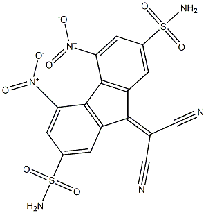 9-(dicyanomethylene)-4,5-dinitro-9H-2,7-fluorenedisulfonamide Struktur