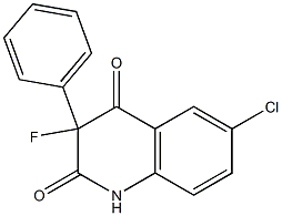 6-chloro-3-fluoro-3-phenyl-1,2,3,4-tetrahydroquinoline-2,4-dione Struktur