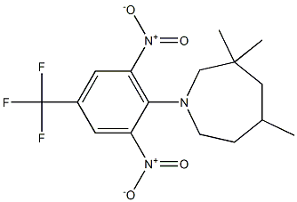 1-[2,6-dinitro-4-(trifluoromethyl)phenyl]-3,3,5-trimethylazepane Struktur