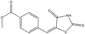 methyl 4-[(2,4-dioxo-1,3-thiazolan-5-yliden)methyl]benzoate Struktur