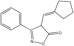 4-(cyclopentylidenmethyl)-3-phenyl-4,5-dihydroisoxazol-5-one Struktur