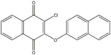 2-chloro-3-(2-naphthyloxy)-1,4-dihydronaphthalene-1,4-dione Struktur