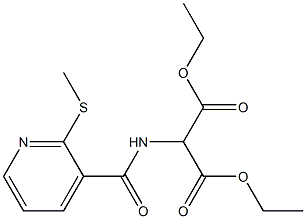 diethyl 2-({[2-(methylthio)-3-pyridyl]carbonyl}amino)malonate Struktur