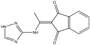 2-[1-(1H-1,2,4-triazol-3-ylamino)ethylidene]-1H-indene-1,3(2H)-dione Struktur