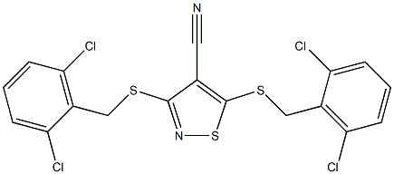 3,5-di[(2,6-dichlorobenzyl)thio]isothiazole-4-carbonitrile Struktur