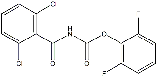 2,6-difluorophenyl N-(2,6-dichlorobenzoyl)carbamate Struktur