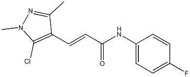 N1-(4-fluorophenyl)-3-(5-chloro-1,3-dimethyl-1H-pyrazol-4-yl)acrylamide Struktur