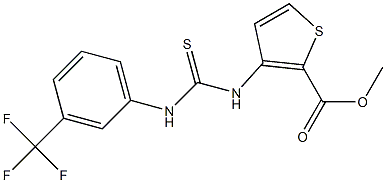 methyl 3-({[3-(trifluoromethyl)anilino]carbothioyl}amino)thiophene-2-carboxylate Struktur