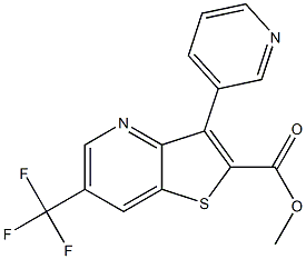 methyl 3-(3-pyridinyl)-6-(trifluoromethyl)thieno[3,2-b]pyridine-2-carboxylate Struktur