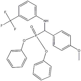 N1-[(diphenylphosphoryl)(4-methoxyphenyl)methyl]-3-(trifluoromethyl)aniline Struktur