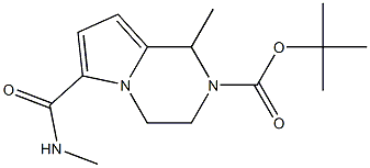 tert-butyl 1-methyl-6-[(methylamino)carbonyl]-3,4-dihydropyrrolo[1,2-a]pyrazine-2(1H)-carboxylate Struktur