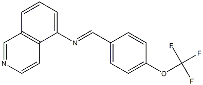 N-{(E)-[4-(trifluoromethoxy)phenyl]methylidene}-5-isoquinolinamine Struktur