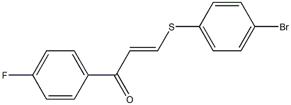 3-[(4-bromophenyl)thio]-1-(4-fluorophenyl)prop-2-en-1-one Struktur