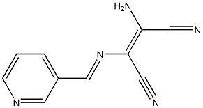 (Z)-2-amino-3-{[(E)-3-pyridinylmethylidene]amino}-2-butenedinitrile Struktur