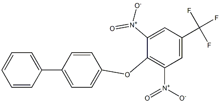 4-[2,6-dinitro-4-(trifluoromethyl)phenoxy]-1,1'-biphenyl Struktur