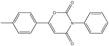 6-(4-methylphenyl)-3-phenyl-3,4-dihydro-2H-1,3-oxazine-2,4-dione Struktur