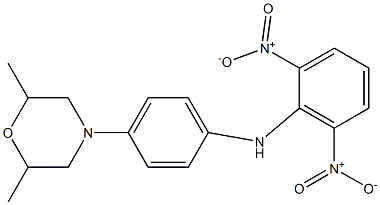 N-[4-(2,6-dimethylmorpholino)phenyl]-2,6-dinitroaniline Struktur