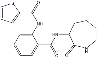 N2-(2-{[(2-oxoazepan-3-yl)amino]carbonyl}phenyl)thiophene-2-carboxamide Struktur