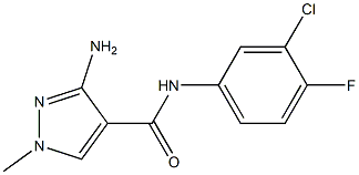 N4-(3-chloro-4-fluorophenyl)-3-amino-1-methyl-1H-pyrazole-4-carboxamide Struktur