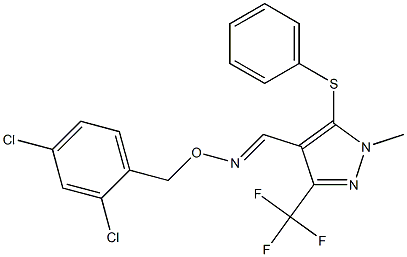 1-methyl-5-(phenylsulfanyl)-3-(trifluoromethyl)-1H-pyrazole-4-carbaldehyde O-(2,4-dichlorobenzyl)oxime Struktur